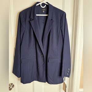 Women’s NWT Halogen/ Nordstrom Navy Pin  Striped Blazer, 3X
